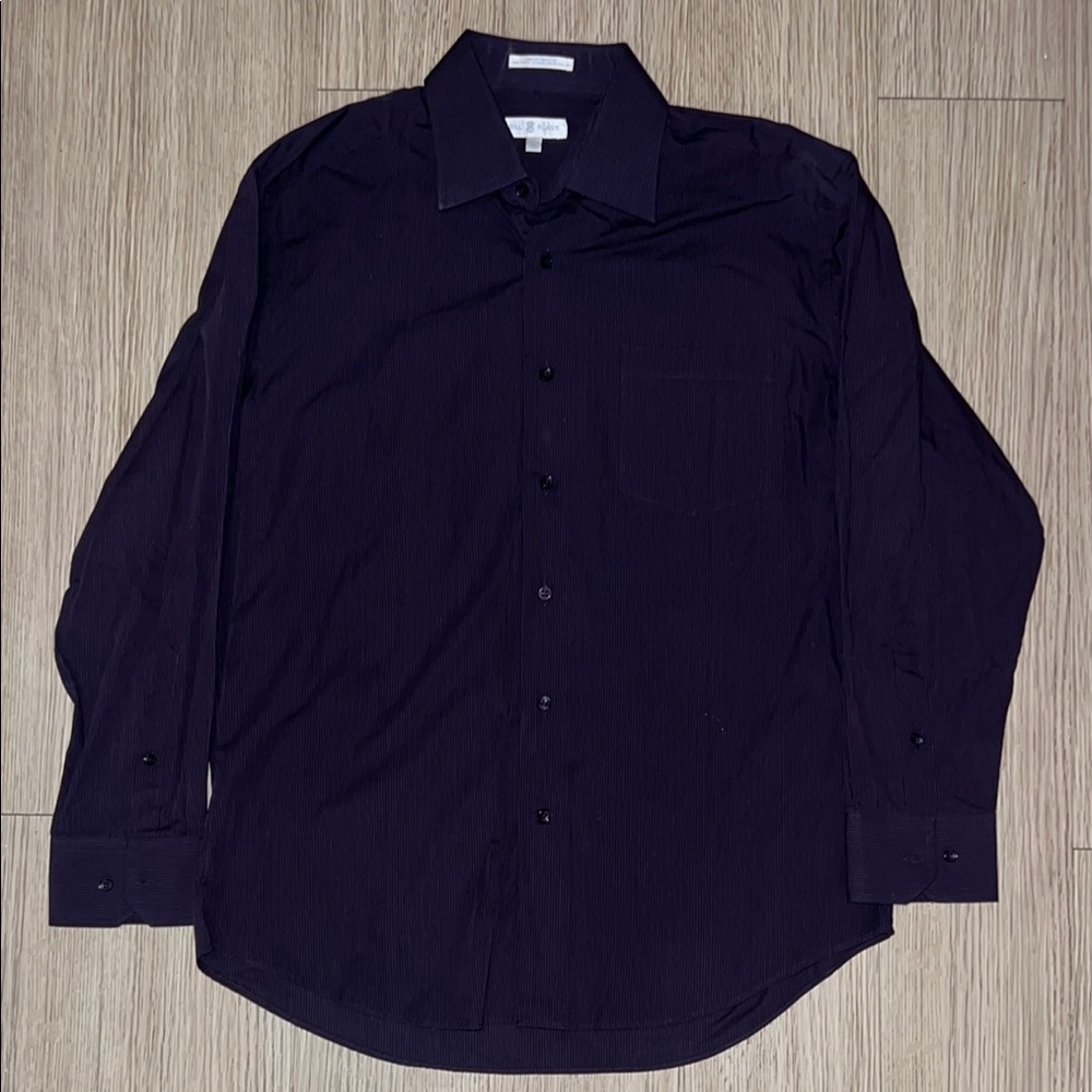 Bill Blass Men's Dark Purple Dress Shirt